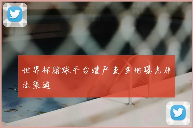 世界杯赌球平台遭严查 多地曝光非法渠道